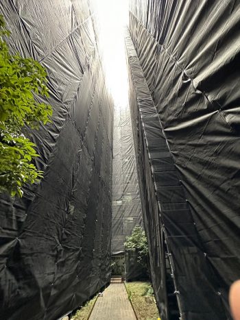 大阪市平野区 吹抜け足場